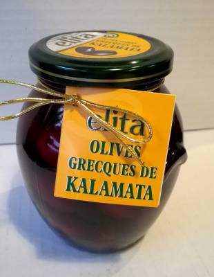 Olives grecques de kalamata noires 360 grs