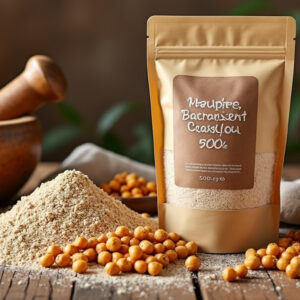 découvrez notre farine de pois chiche grillé 500g, idéale pour vos recettes sans gluten, riches en protéines et saveurs authentiques. parfaite pour pains, galettes et préparations culinaires saines.