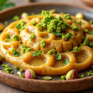 savourez la douceur authentique de la halawa aux pistaches al rabih 200g, une délicieuse spécialité orientale élaborée à partir de sésame et généreusement garnie de pistaches croquantes. idéale en dessert ou en encas gourmand.